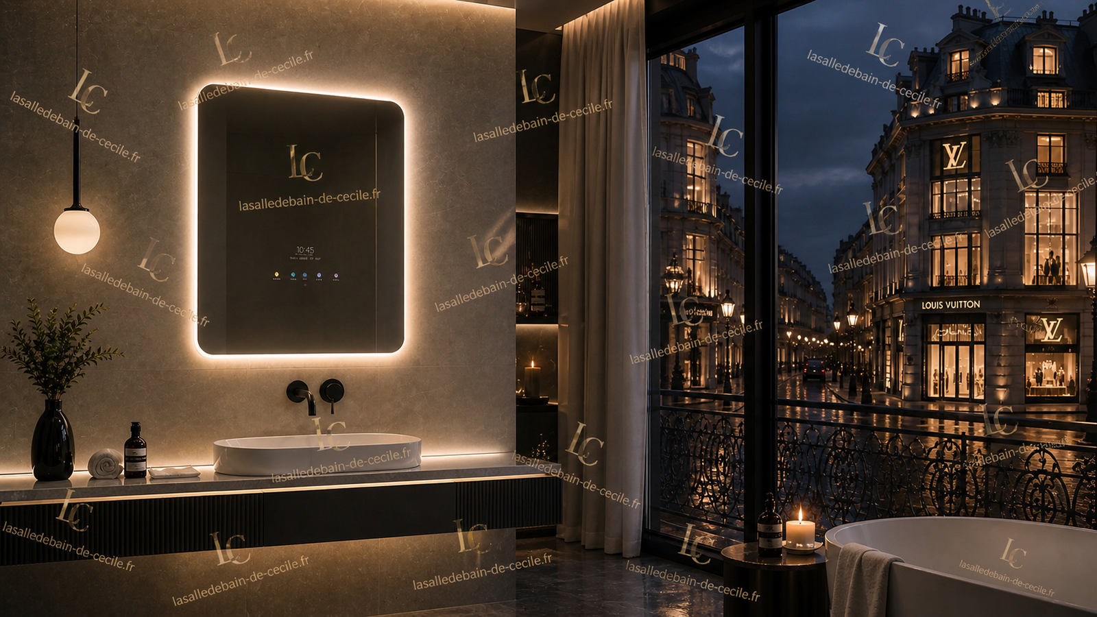 Miroir connecté Smart Mirror WiFi Bluetooth Danub